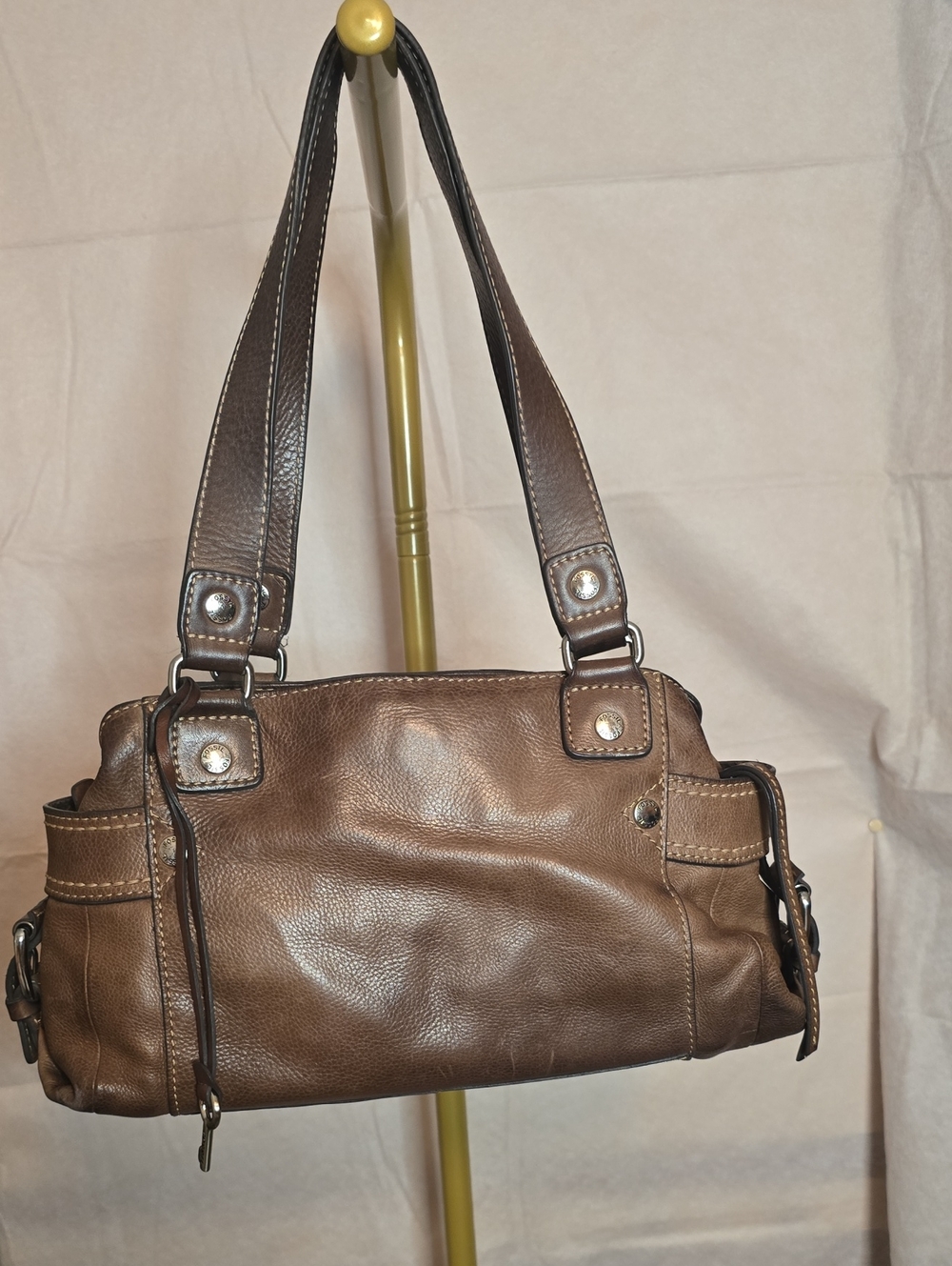 Fossil Classic Brown Leather Shoulder Bag